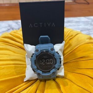 Ativa by Invicta Blue Rugged Digital Sports Watch with Silicone Band